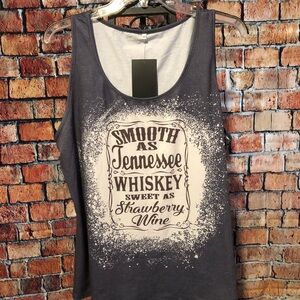 Graphic Print Women's Tank Top - Black